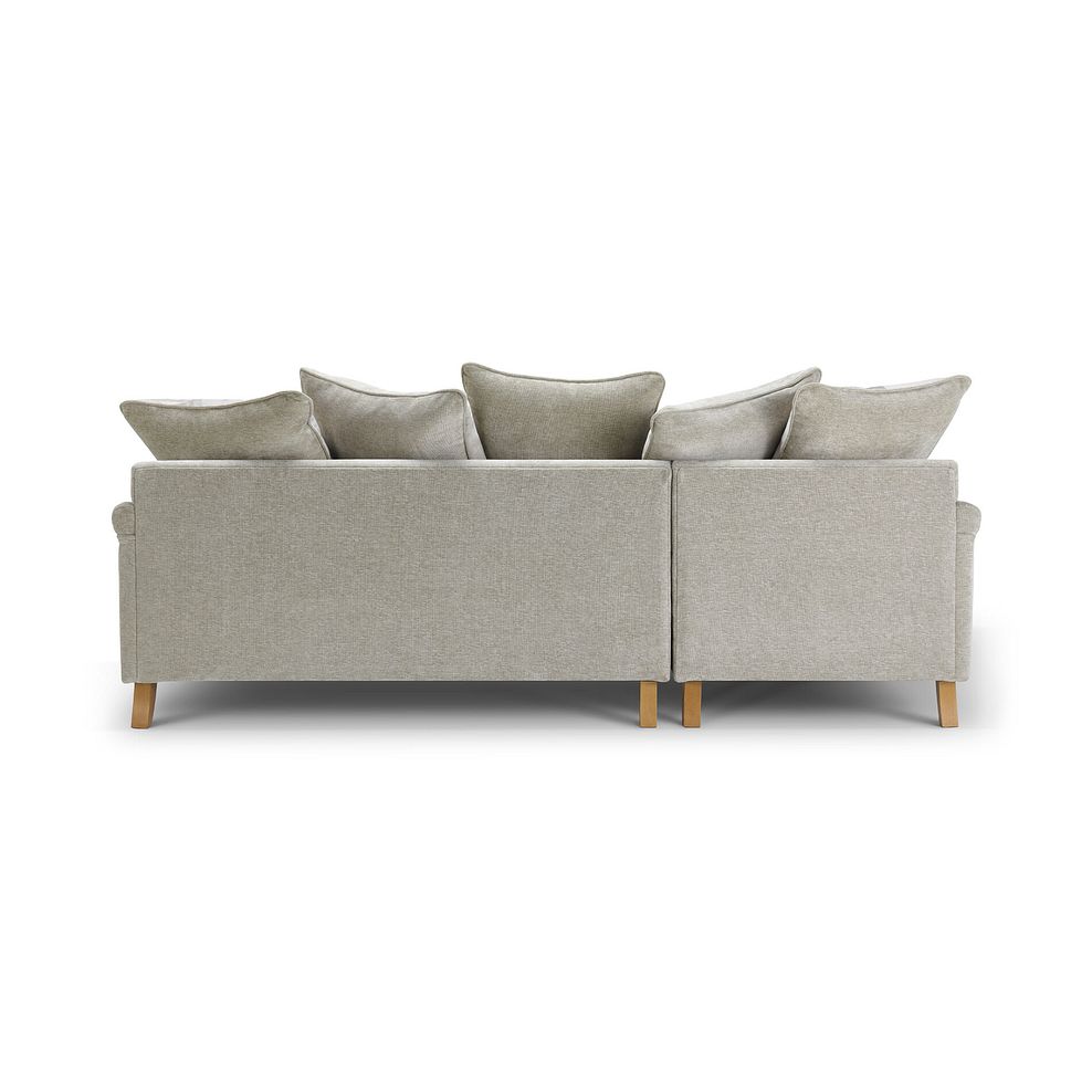 Eloise Left Hand Chaise Pillow Back Sofa in Marlan Natural Fabric 6