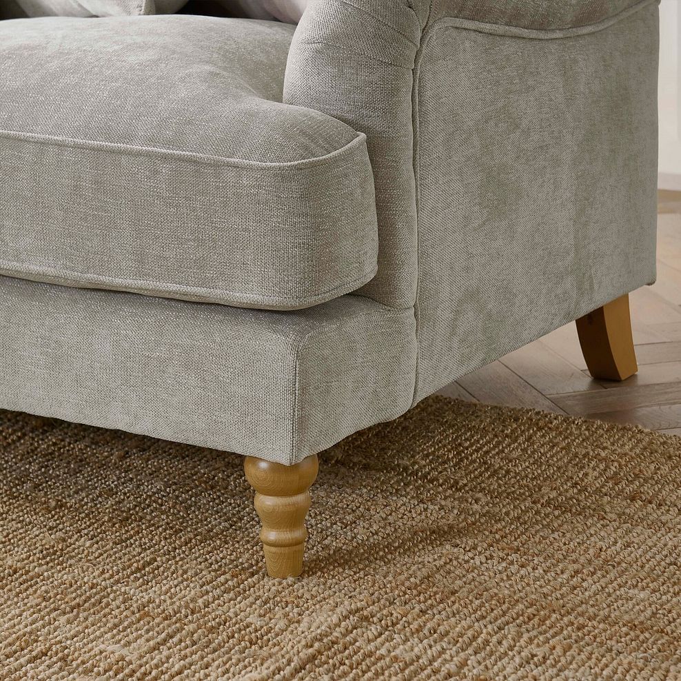 Eloise Left Hand Chaise Pillow Back Sofa in Marlan Natural Fabric 4