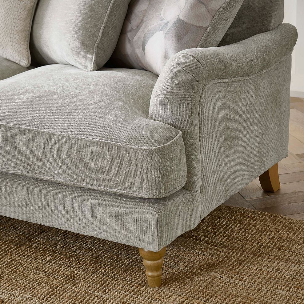 Eloise Left Hand Chaise Pillow Back Sofa in Marlan Natural Fabric 3