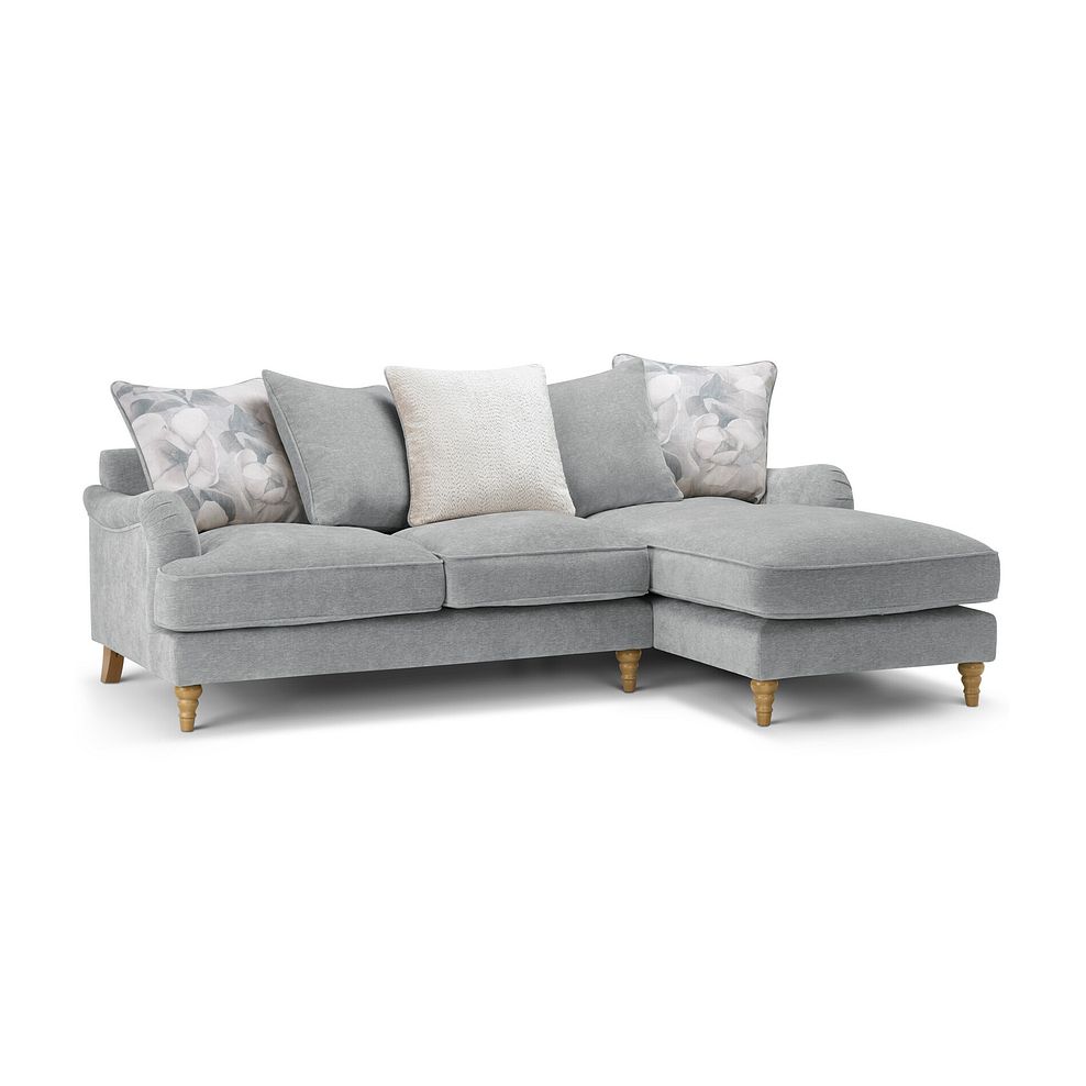 Eloise Right Hand Chaise Pillow Back Sofa in Marlan Casper Fabric 1