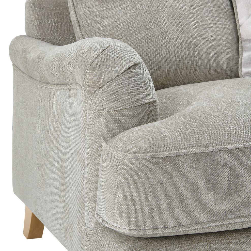 Eloise Right Hand Chaise Pillow Back Sofa in Marlan Natural Fabric 12