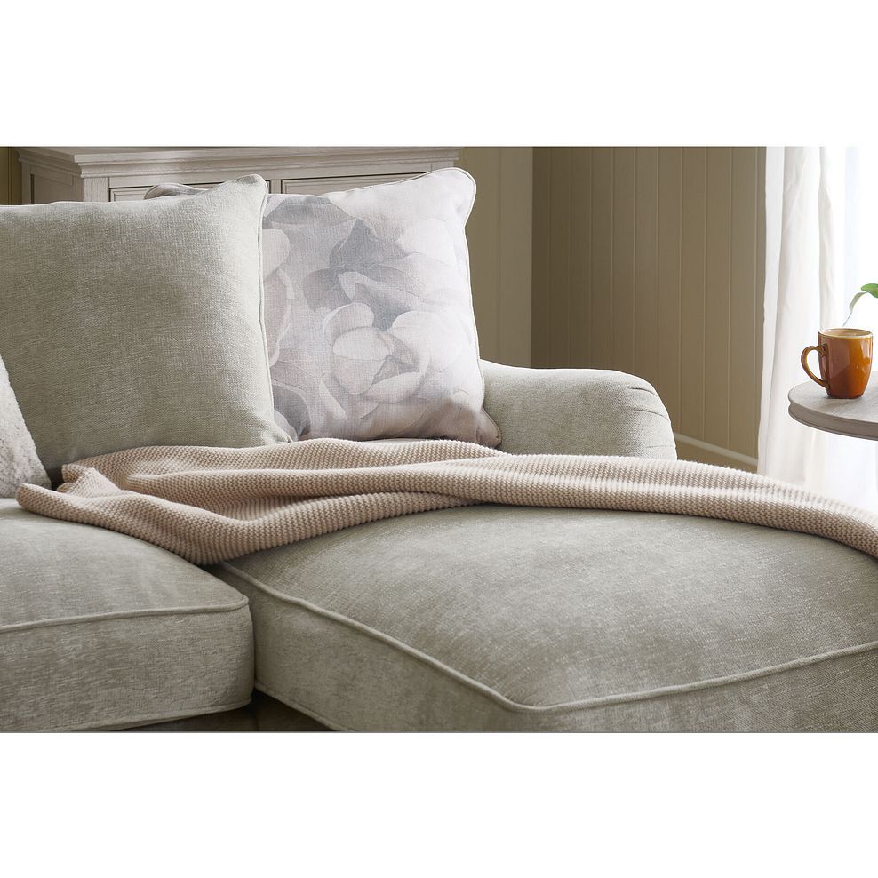 Eloise Right Hand Chaise Pillow Back Sofa in Marlan Natural Fabric 3