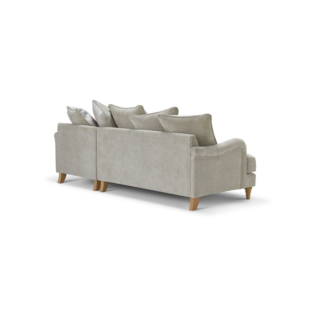 Eloise Right Hand Chaise Pillow Back Sofa in Marlan Natural Fabric 9