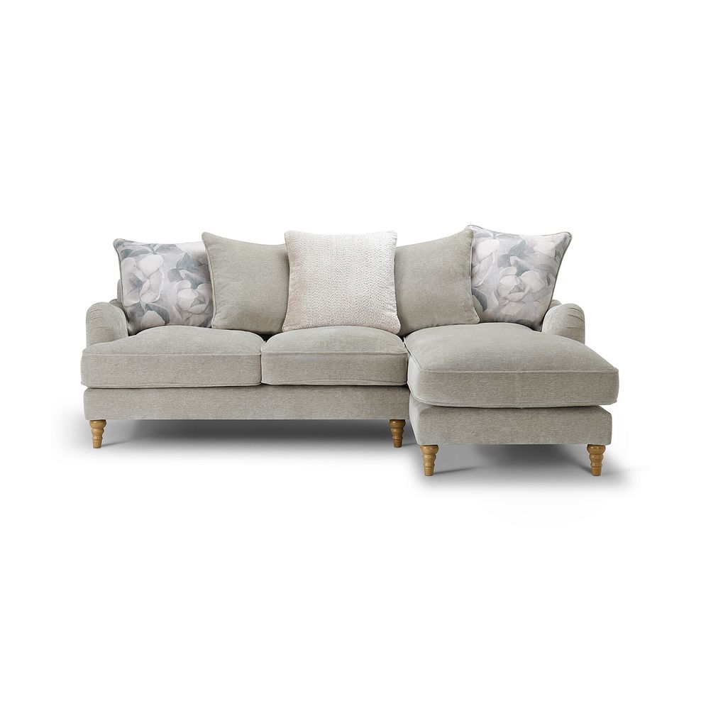 Eloise Right Hand Chaise Pillow Back Sofa in Marlan Natural Fabric 6