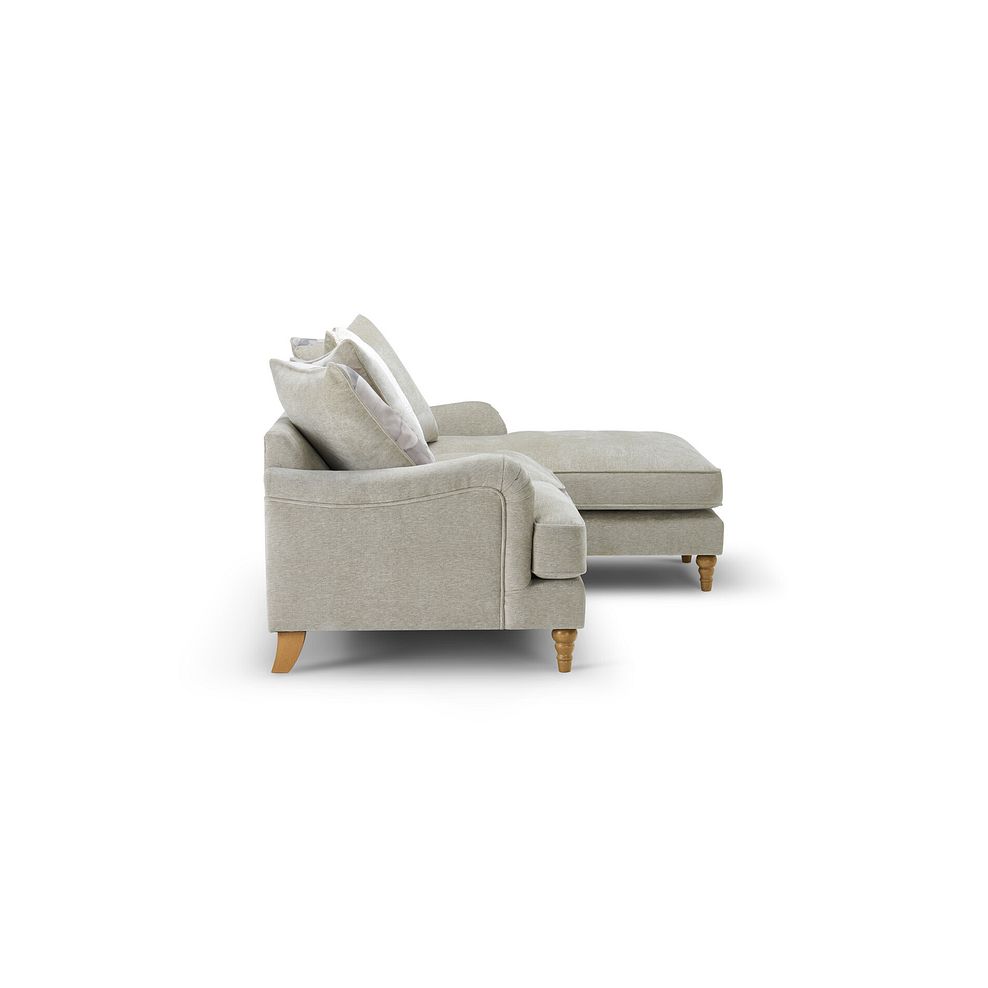 Eloise Right Hand Chaise Pillow Back Sofa in Marlan Natural Fabric 7