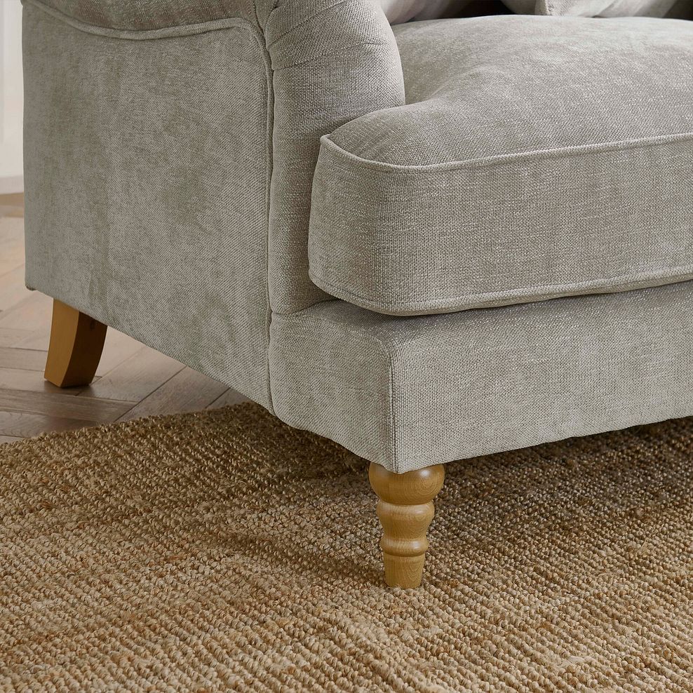 Eloise Right Hand Chaise Pillow Back Sofa in Marlan Natural Fabric 5