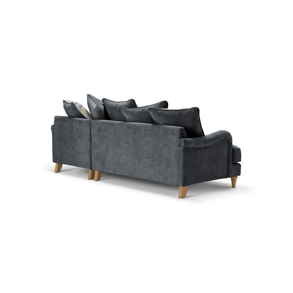 Eloise Right Hand Chaise Pillow Back Sofa in Marlan Nero Fabric 5