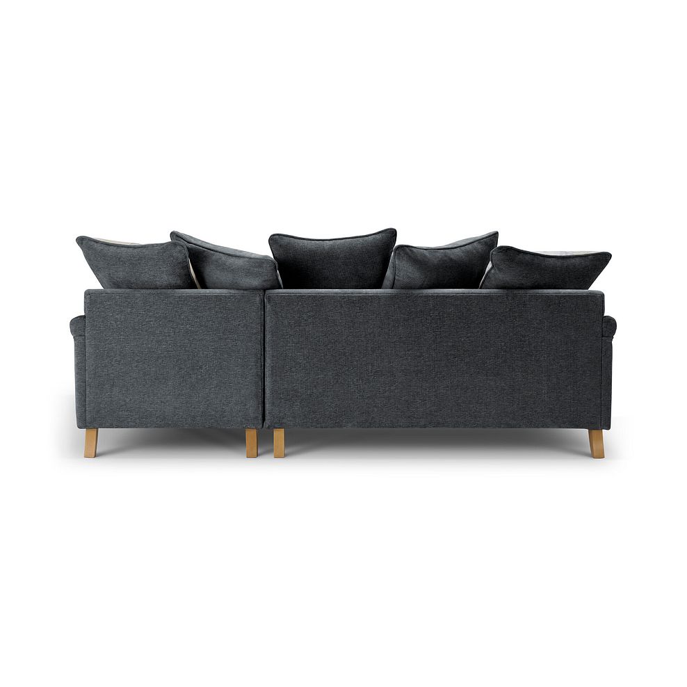 Eloise Right Hand Chaise Pillow Back Sofa in Marlan Nero Fabric 4