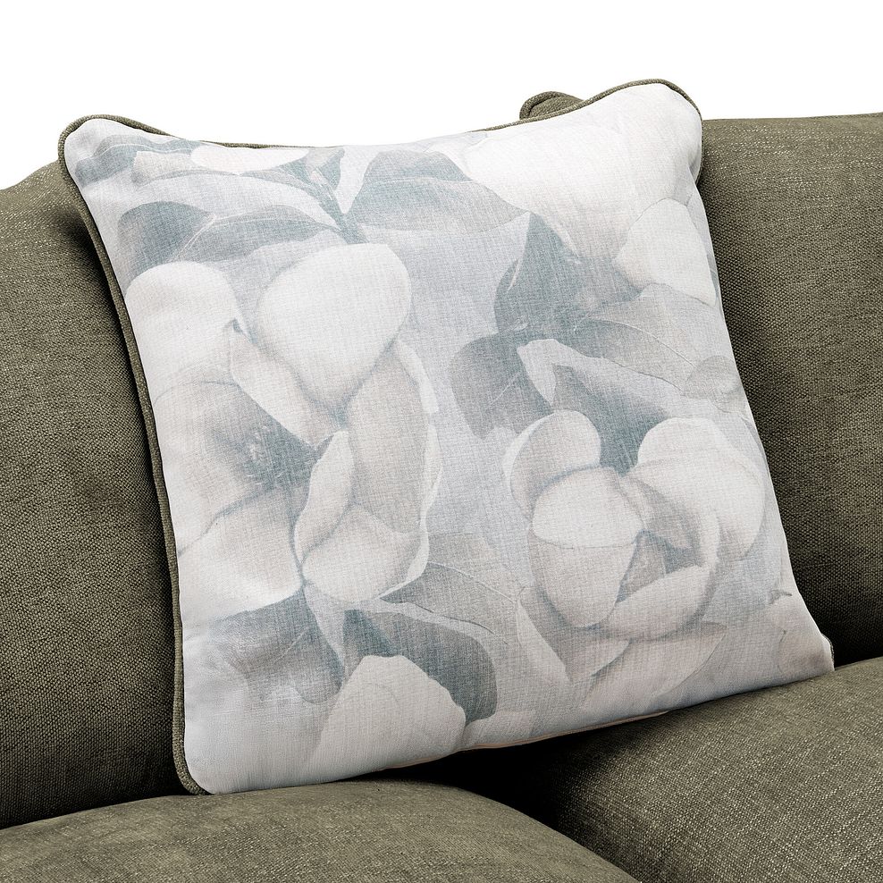 Eloise Right Hand Chaise Pillow Back Sofa in Marlan Olive Green Fabric 6
