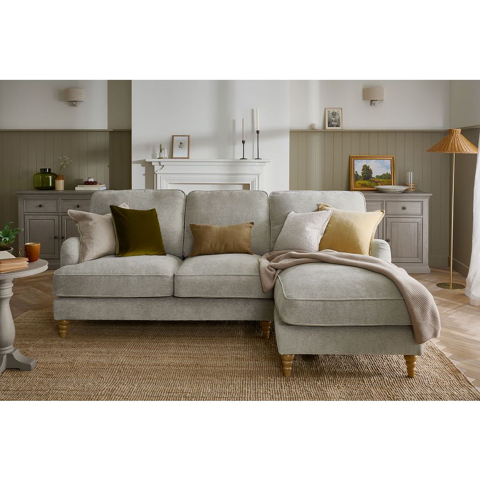 Eloise Right Hand Chaise Sofa in Marlan Natural Fabric 2