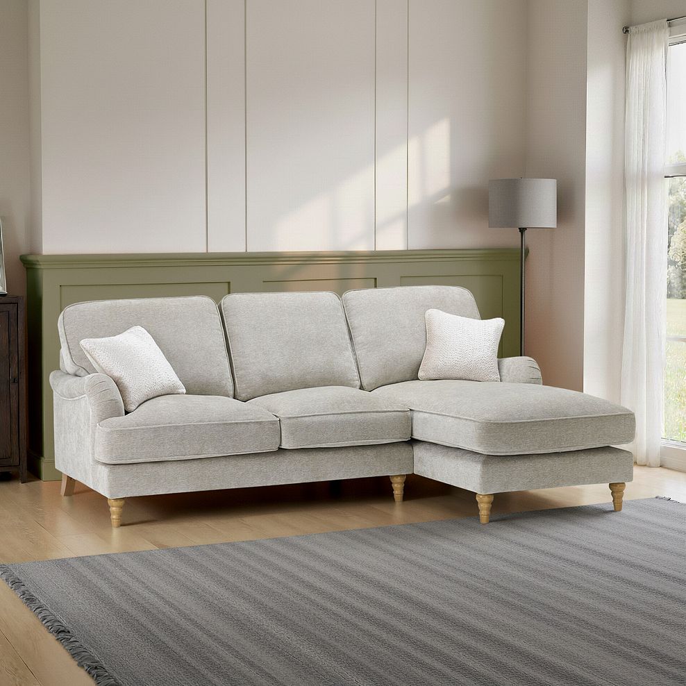 Eloise Right Hand Chaise Sofa in Marlan Natural Fabric 13