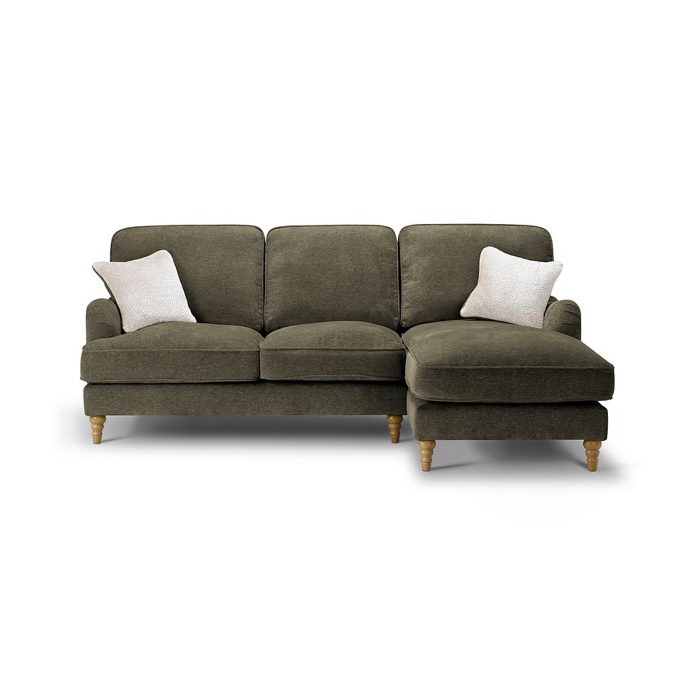 Eloise Right Hand Chaise Sofa in Marlan Olive Green Fabric 2
