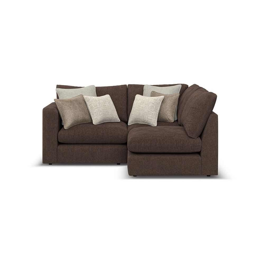 Elston 3 Seat Left Hand Modular Corner Sofa in Penny Cacao Fabric - Group 6 2