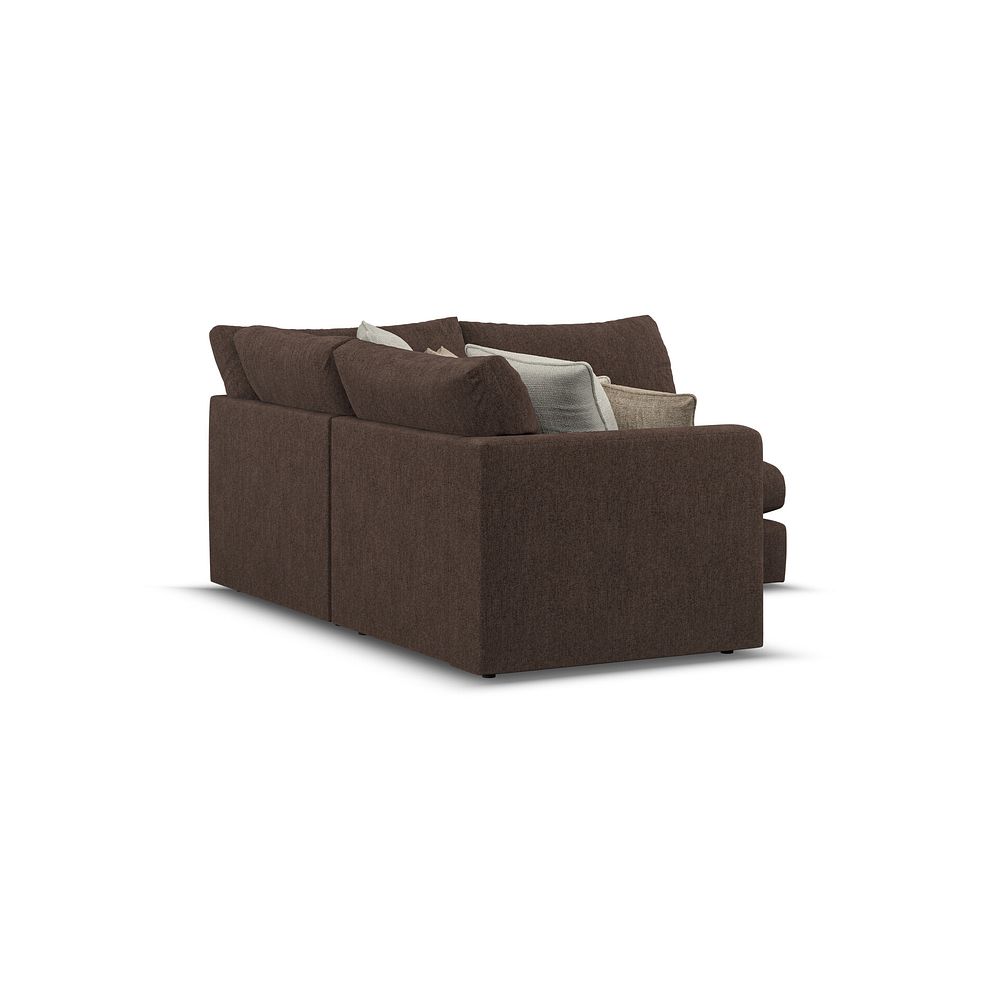 Elston 3 Seat Left Hand Modular Corner Sofa in Penny Cacao Fabric - Group 6 3