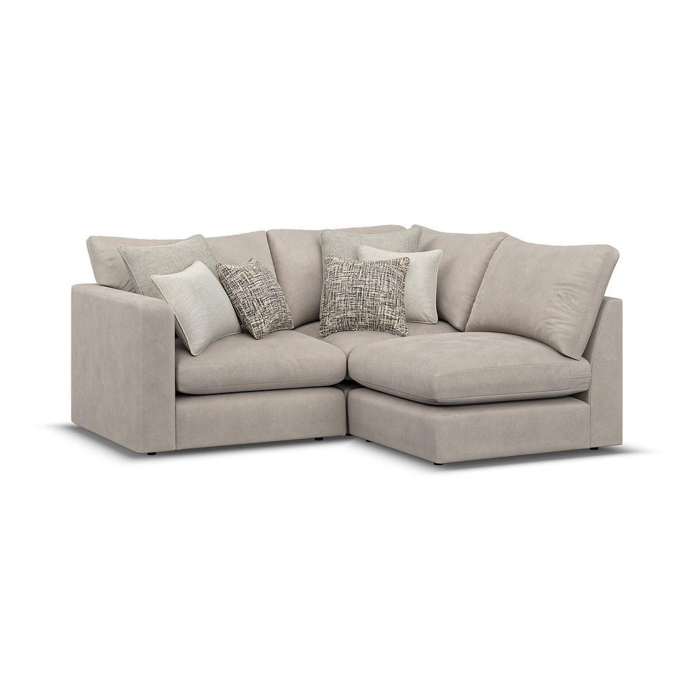 Elston 3 Seat Left Hand Modular Corner Sofa in Penny Mid Grey Fabric - Group 6 1