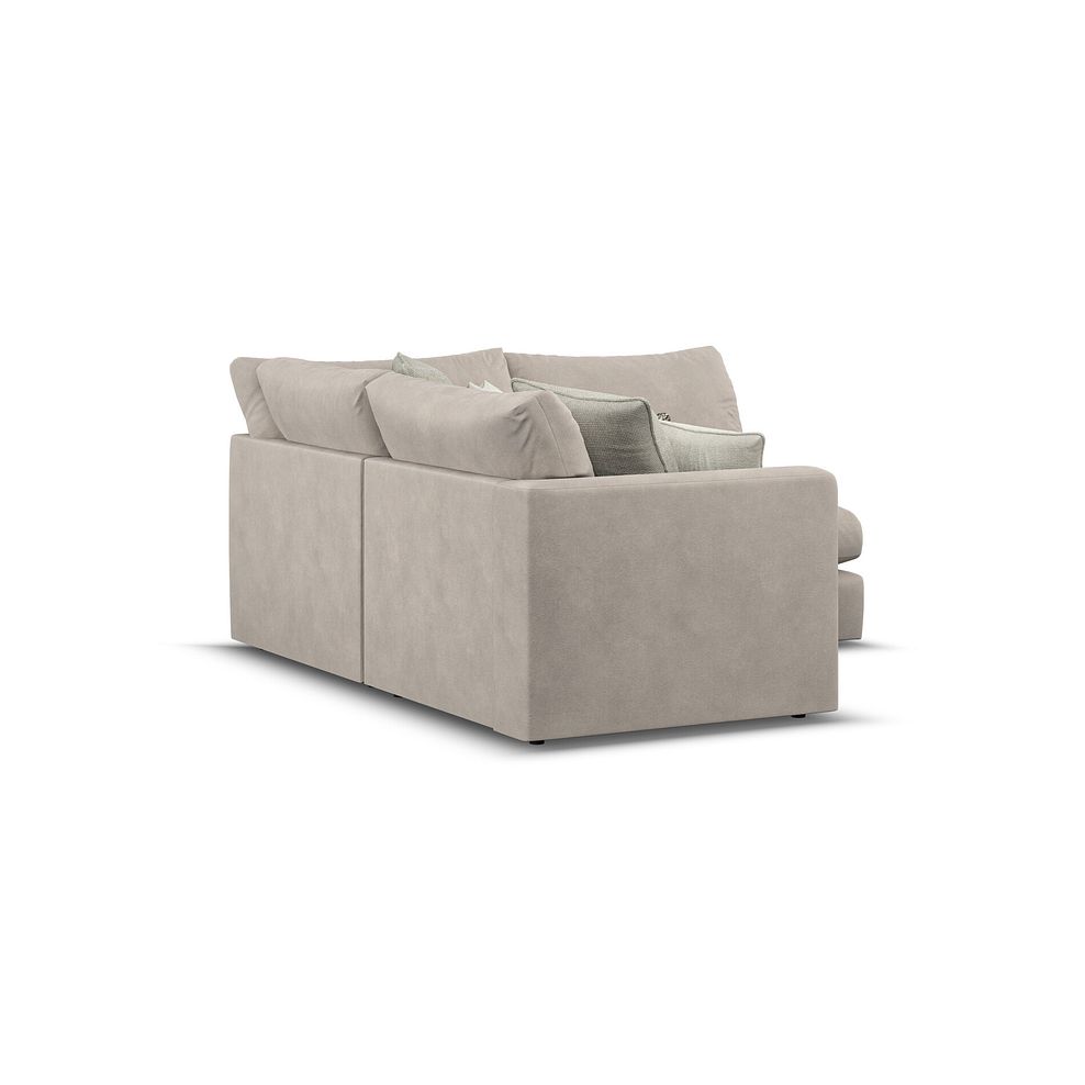 Elston 3 Seat Left Hand Modular Corner Sofa in Penny Mid Grey Fabric - Group 6 4