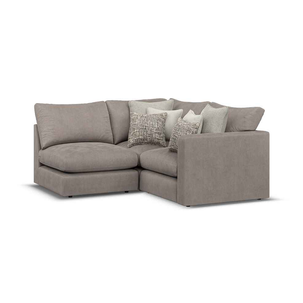 Elston 3 Seat Right Hand Modular Corner Sofa in Penny Clay Fabric - Group 7 1