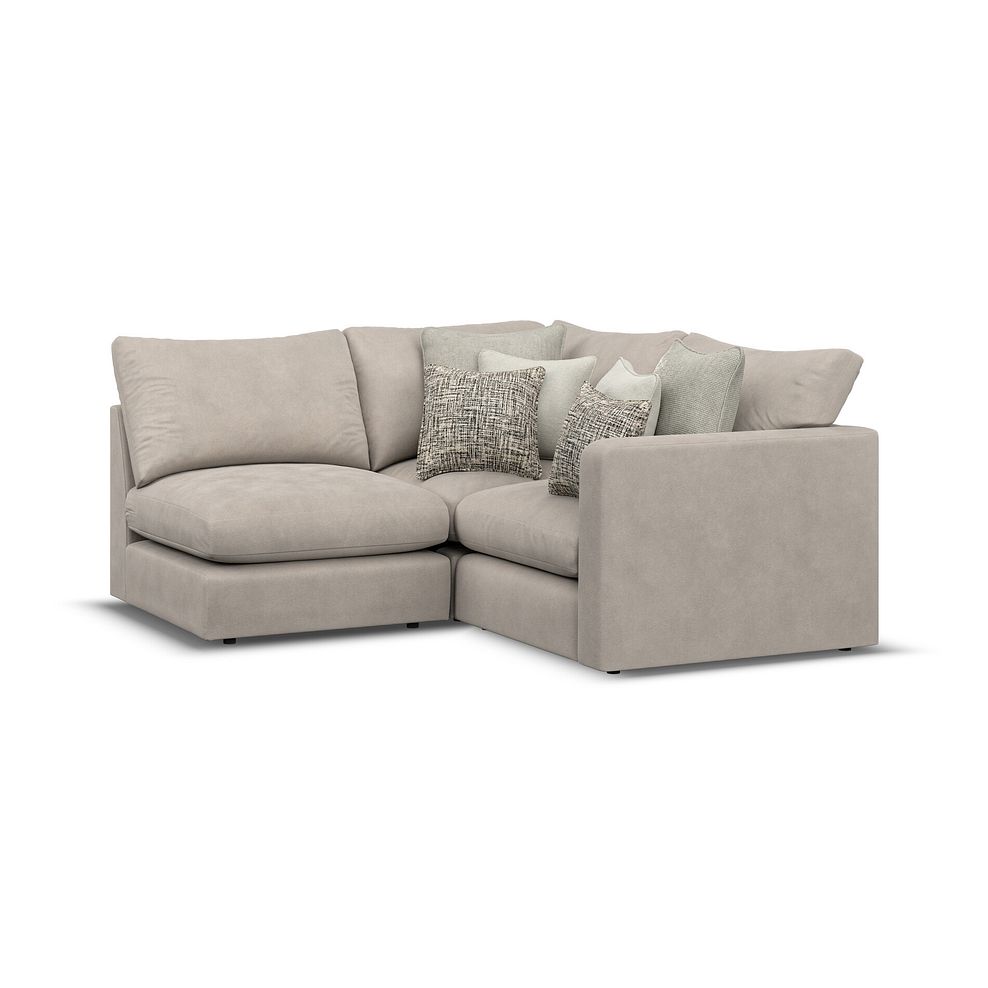 Elston 3 Seat Right Hand Modular Corner Sofa in Penny Mid Grey Fabric - Group 7 1