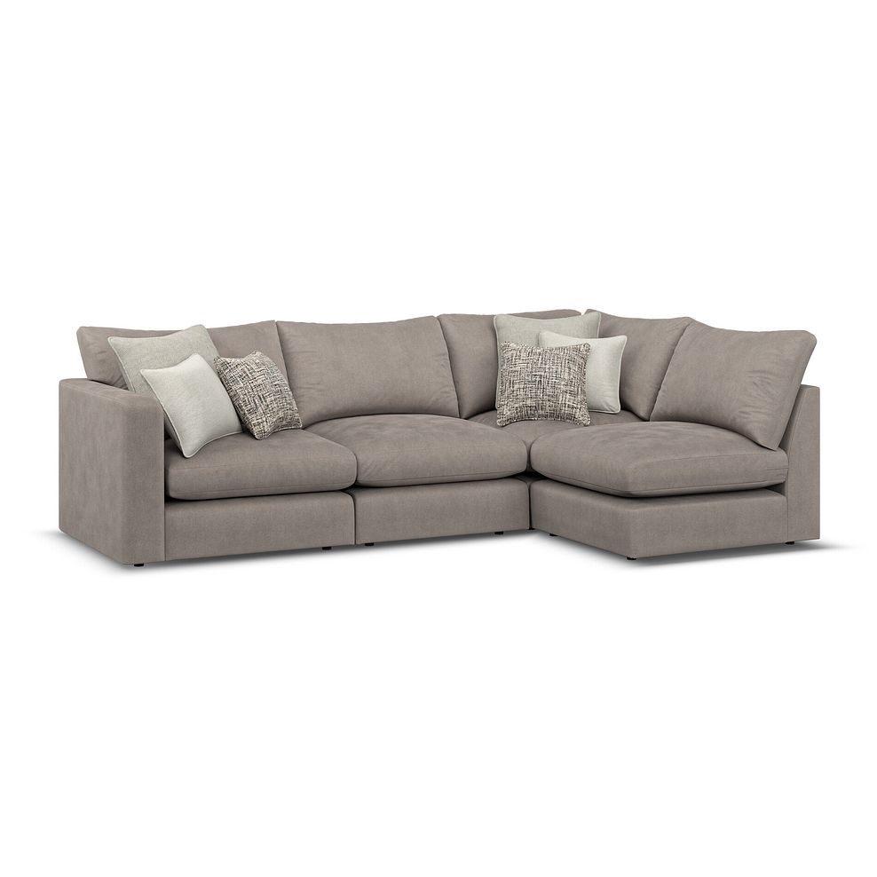 Elston 4 Seat Left Hand Modular Corner Sofa in Penny Clay Fabric - Group 4 1