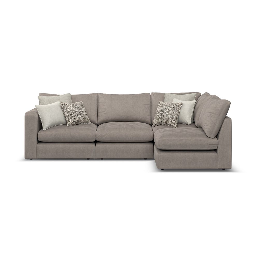 Elston 4 Seat Left Hand Modular Corner Sofa in Penny Clay Fabric - Group 4 2