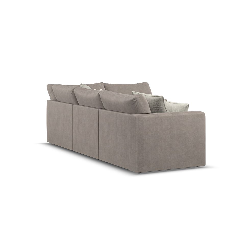 Elston 4 Seat Left Hand Modular Corner Sofa in Penny Clay Fabric - Group 4 3
