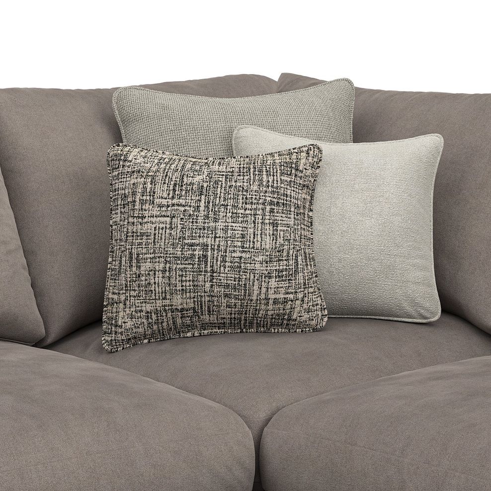 Elston 4 Seat Left Hand Modular Corner Sofa in Penny Clay Fabric - Group 4 6