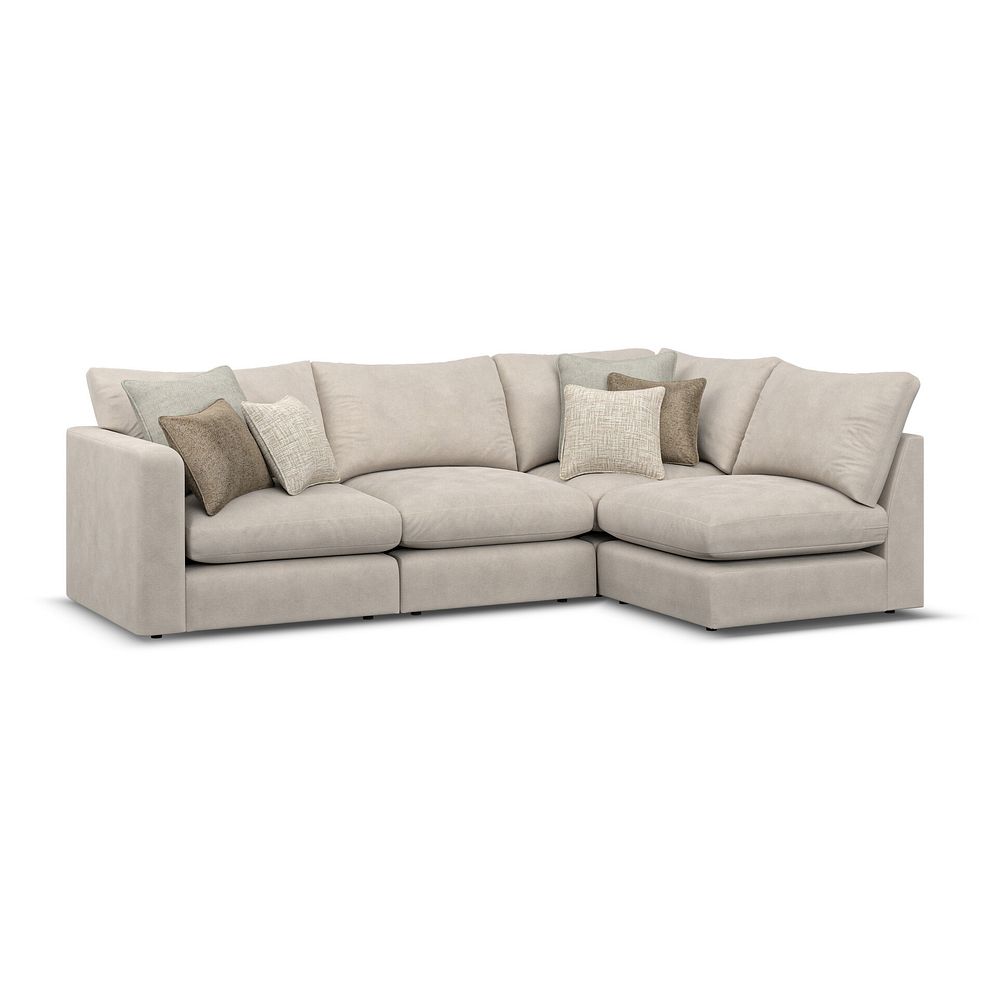 Elston 4 Seat Left Hand Modular Corner Sofa in Penny Dove Fabric - Group 4 1