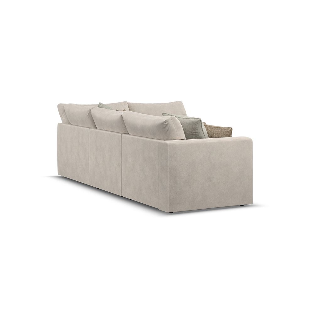 Elston 4 Seat Left Hand Modular Corner Sofa in Penny Dove Fabric - Group 4 3