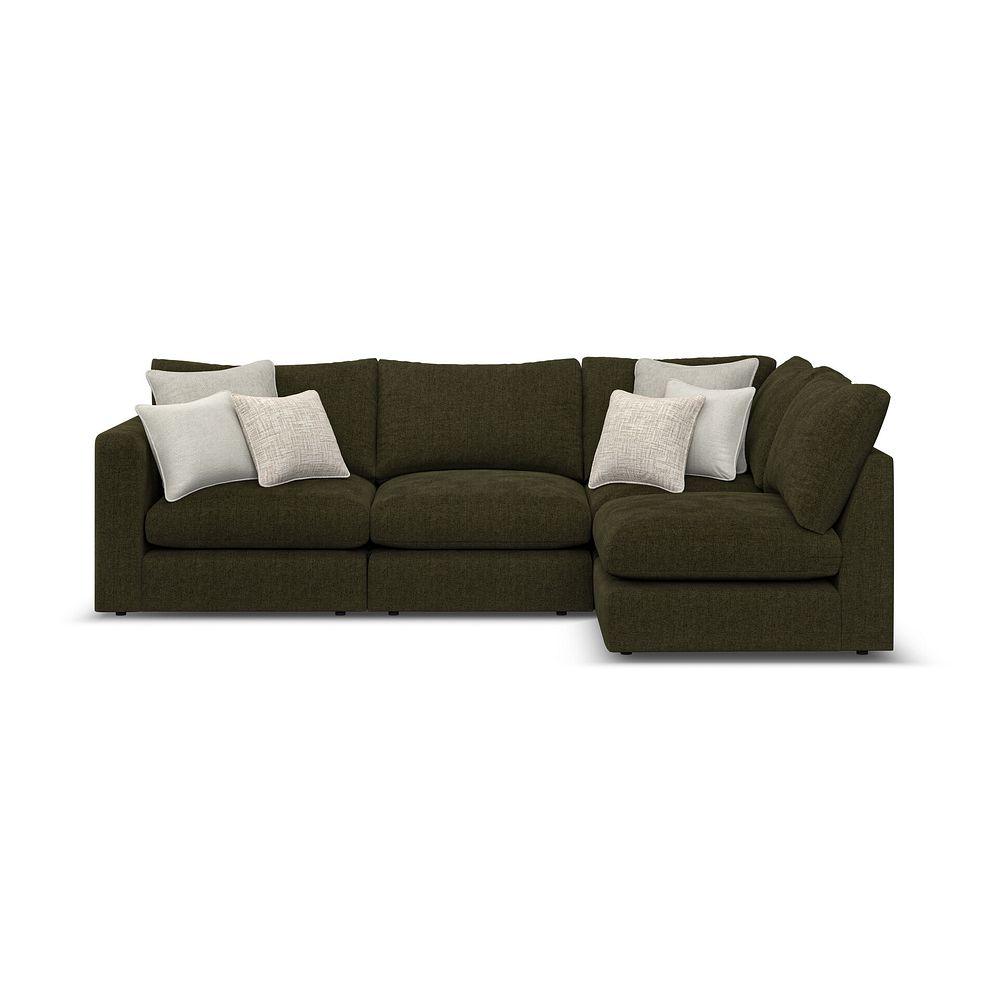 Elston 4 Seat Left Hand Modular Corner Sofa in Penny Forest Fabric - Group 4 4
