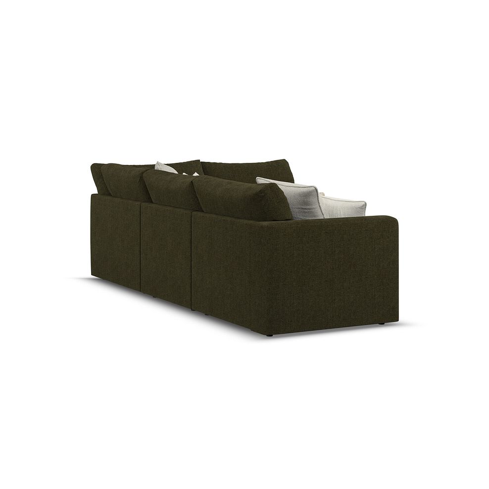 Elston 4 Seat Left Hand Modular Corner Sofa in Penny Forest Fabric - Group 4 5