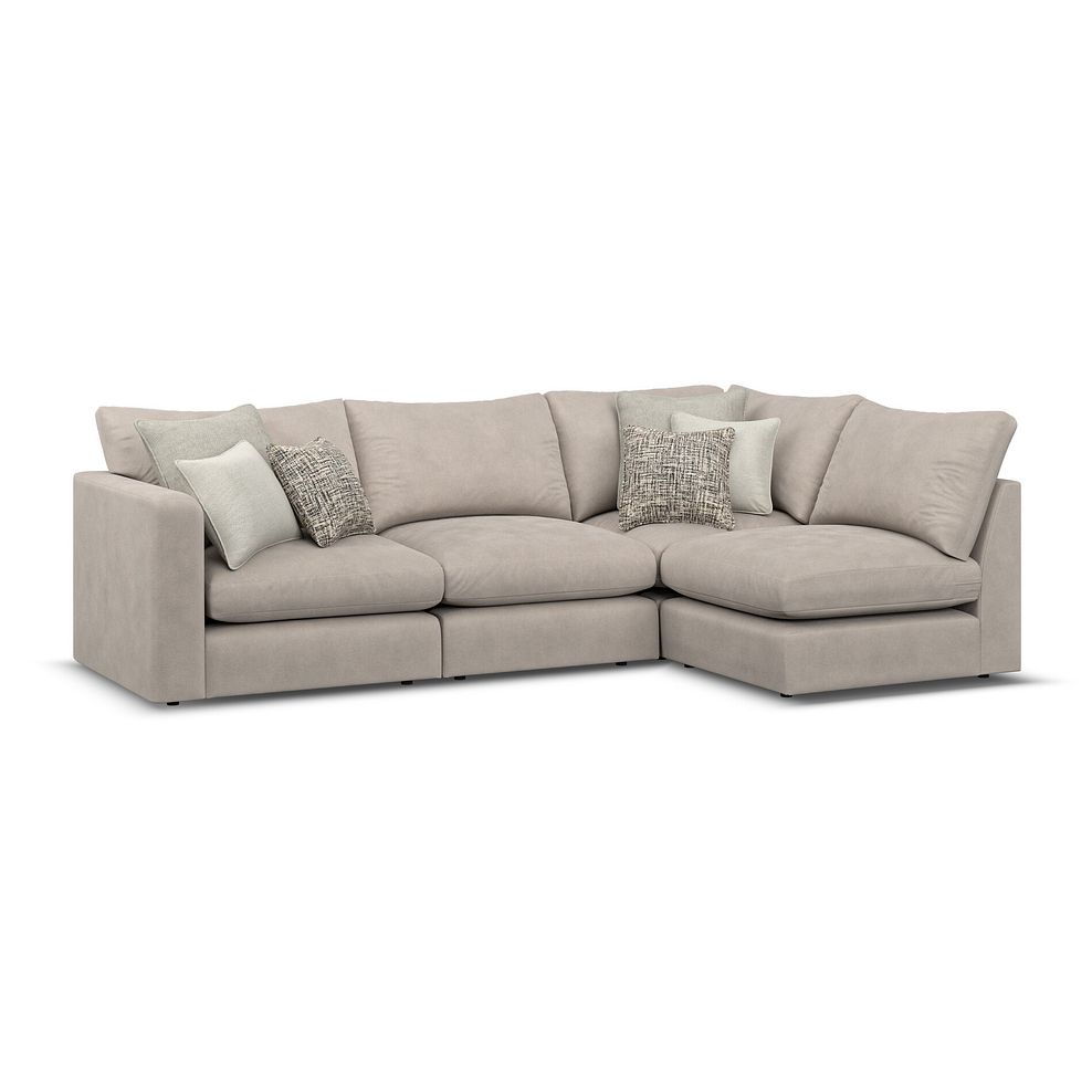Elston 4 Seat Left Hand Modular Corner Sofa in Penny Mid Grey Fabric - Group 4 1