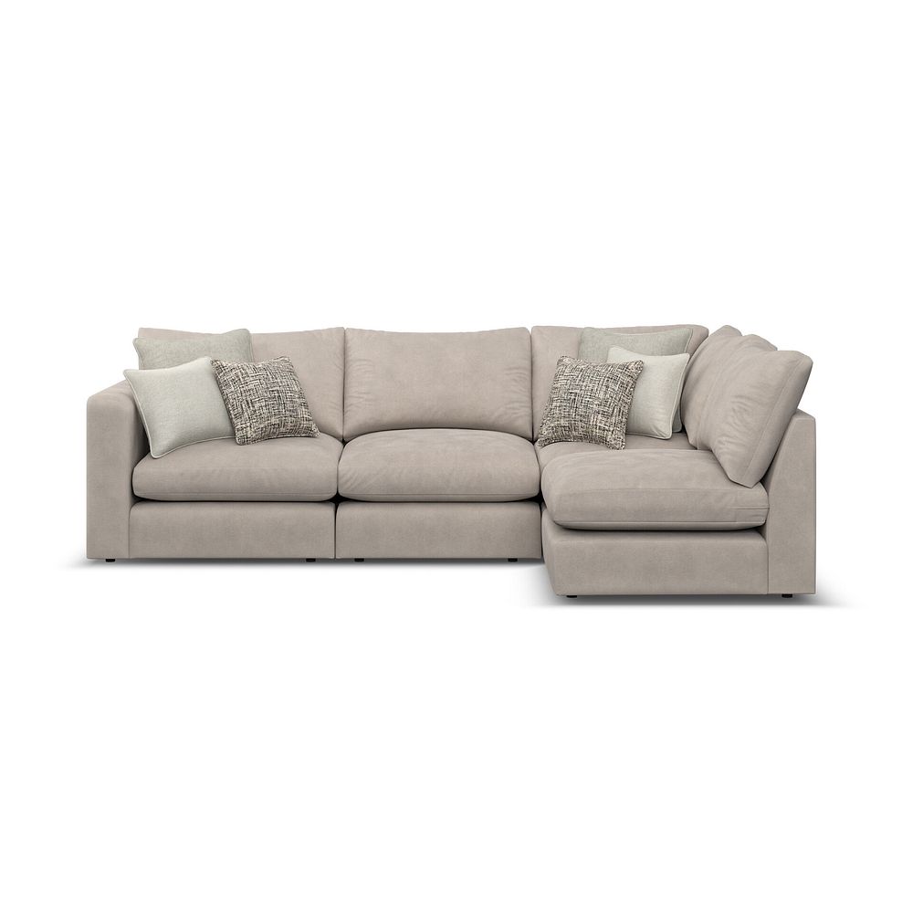 Elston 4 Seat Left Hand Modular Corner Sofa in Penny Mid Grey Fabric - Group 4 2
