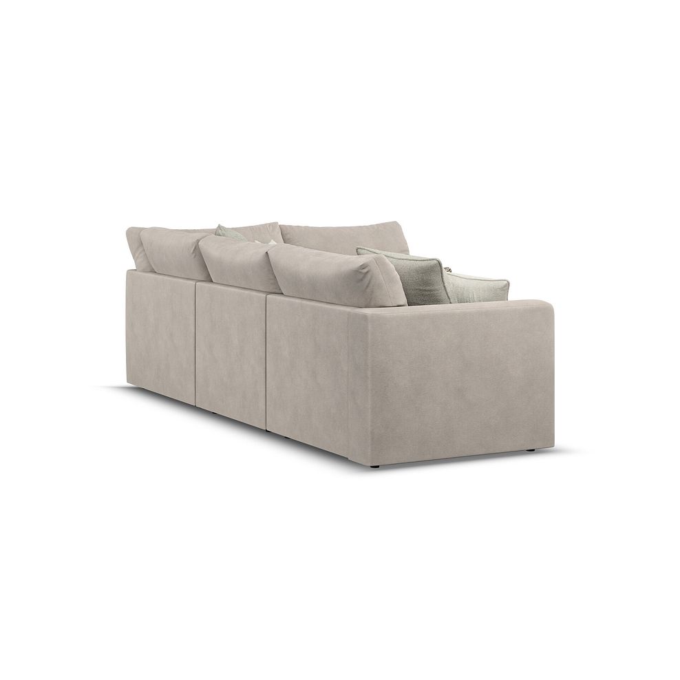Elston 4 Seat Left Hand Modular Corner Sofa in Penny Mid Grey Fabric - Group 4 3