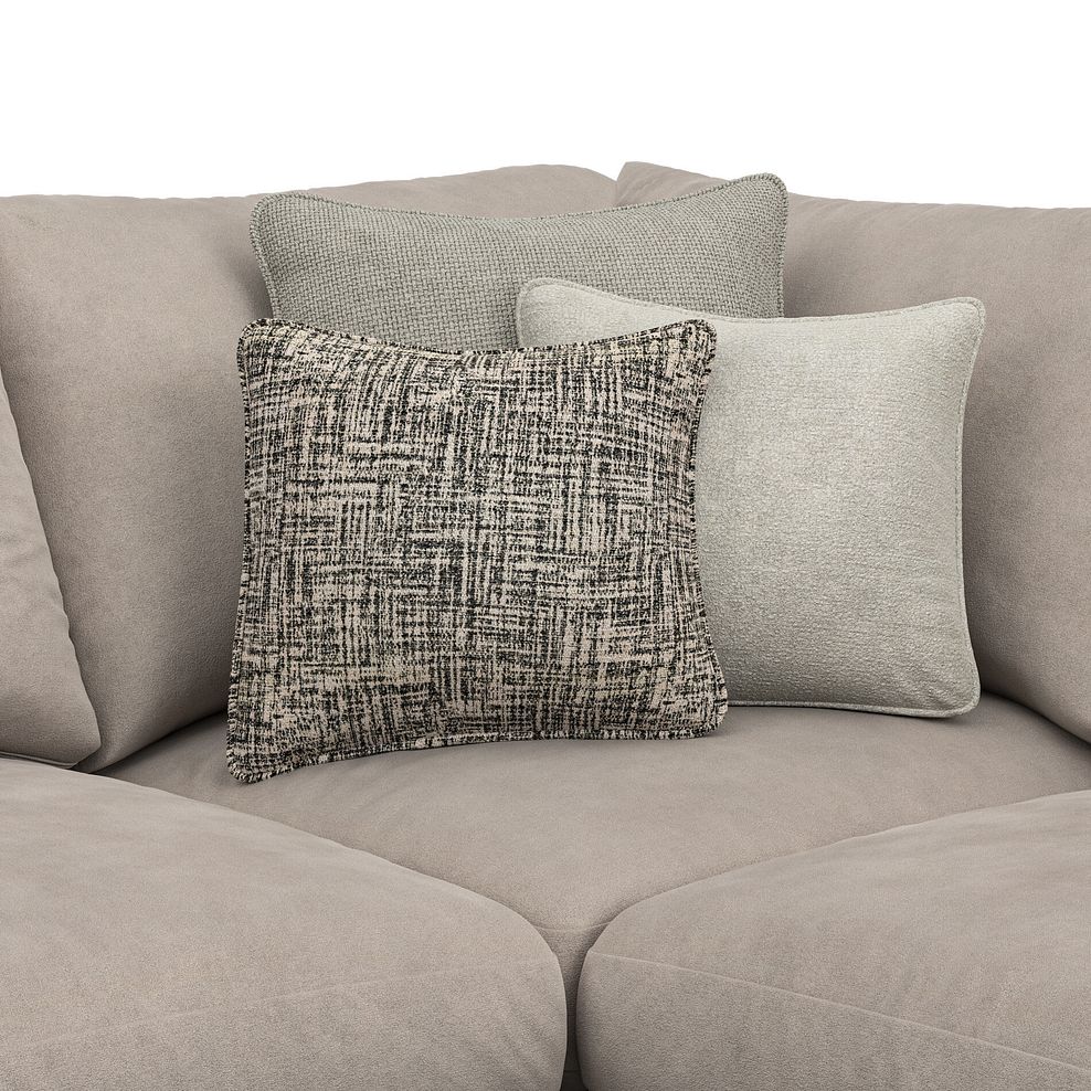 Elston 4 Seat Left Hand Modular Corner Sofa in Penny Mid Grey Fabric - Group 4 6