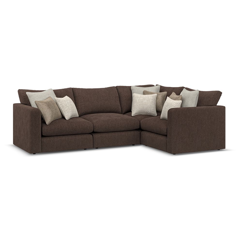 Elston 4 Seat Modular Left Hand Corner Sofa in Penny Cacao Fabric - Group 2 1