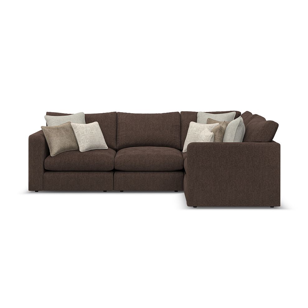 Elston 4 Seat Modular Left Hand Corner Sofa in Penny Cacao Fabric - Group 2 2