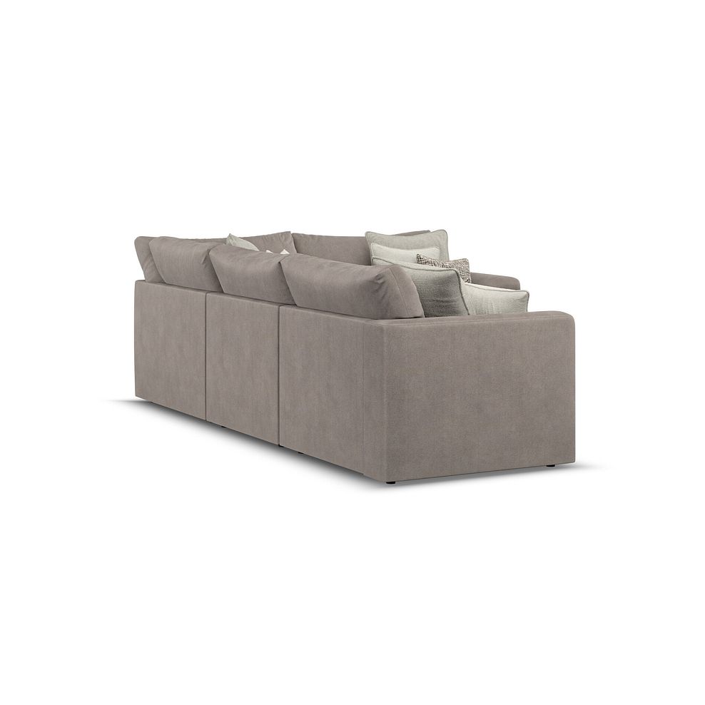 Elston 4 Seat Modular Left Hand Corner Sofa in Penny Clay Fabric - Group 2 3