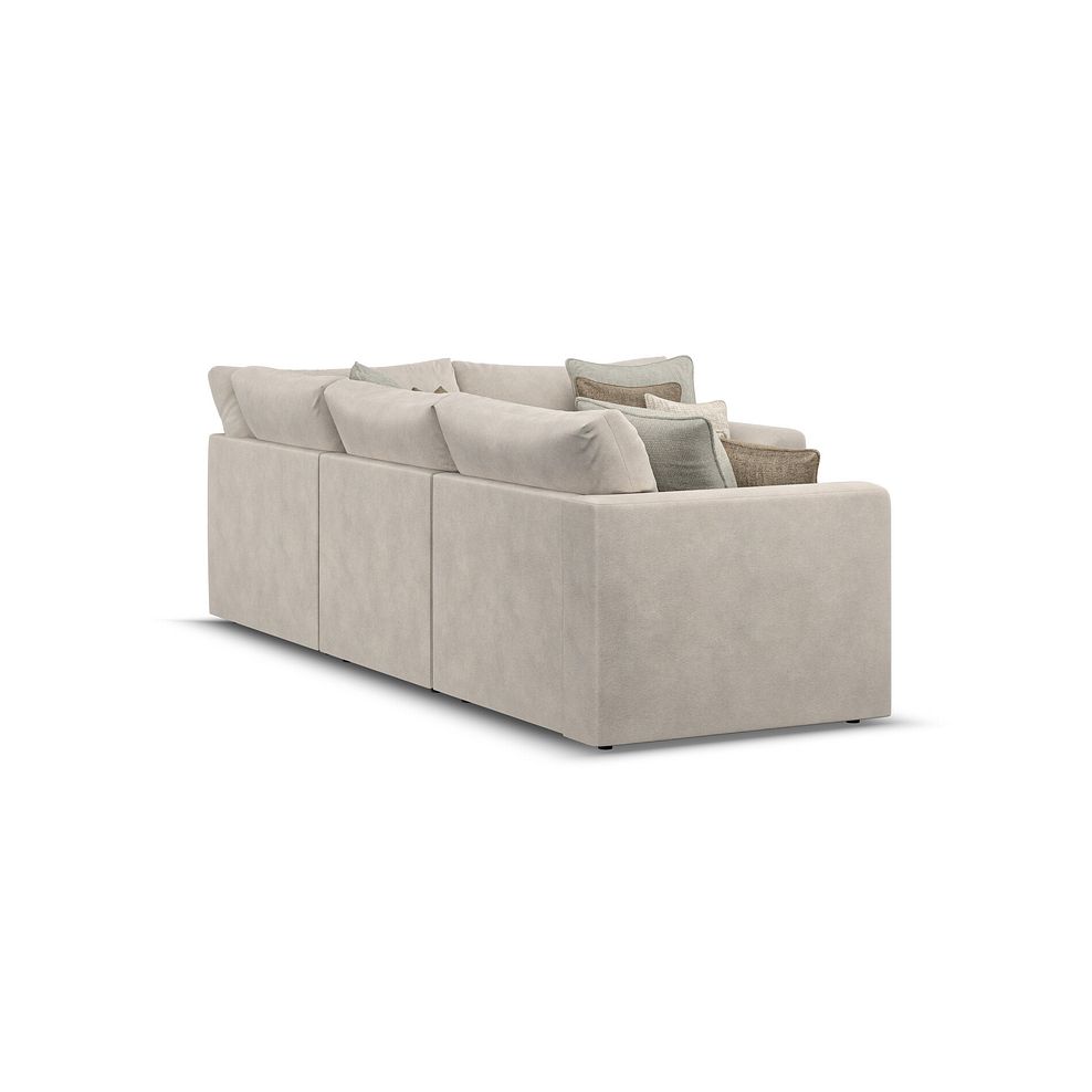 Elston 4 Seat Modular Left Hand Corner Sofa in Penny Dove Fabric - Group 2 3