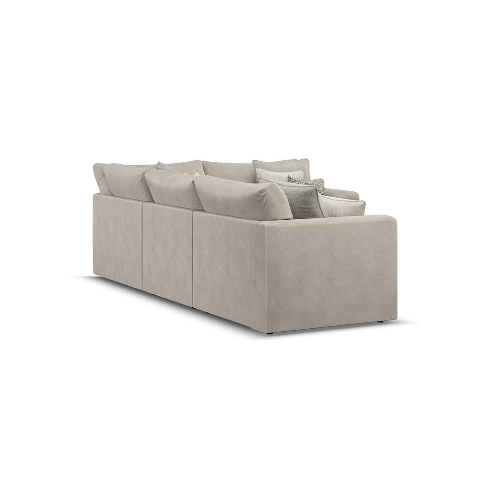 Elston 4 Seat Modular Left Hand Corner Sofa in Penny Mid Grey Fabric - Group 2 3