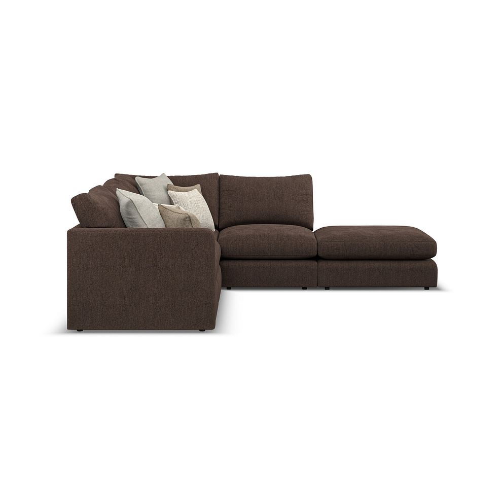 Elston Modular 4 Seat Left Hand Open End Corner Sofa in  in Penny Cacao Fabric - Group 4 FOOT 4