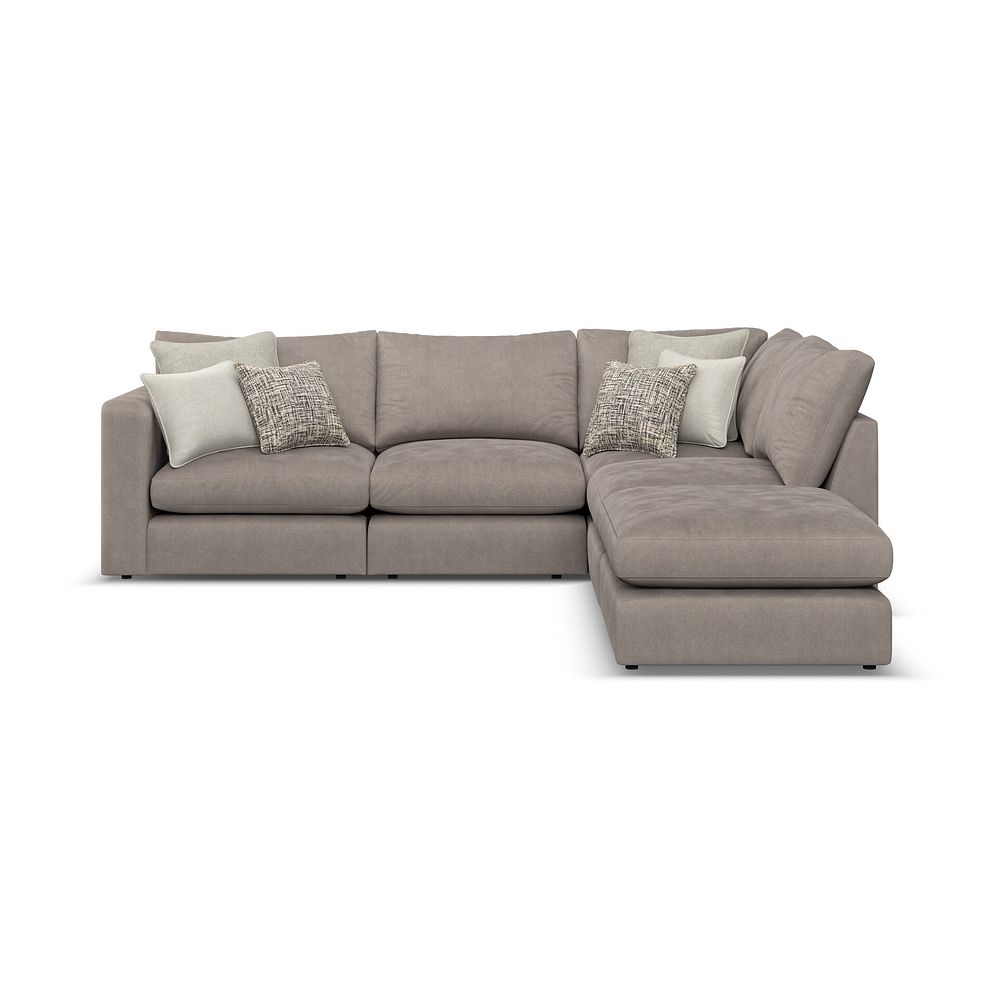 Elston Modular 4 Seat Left Hand Open End Corner Sofa in  in Penny Clay Fabric - Group 4 FOOT 2