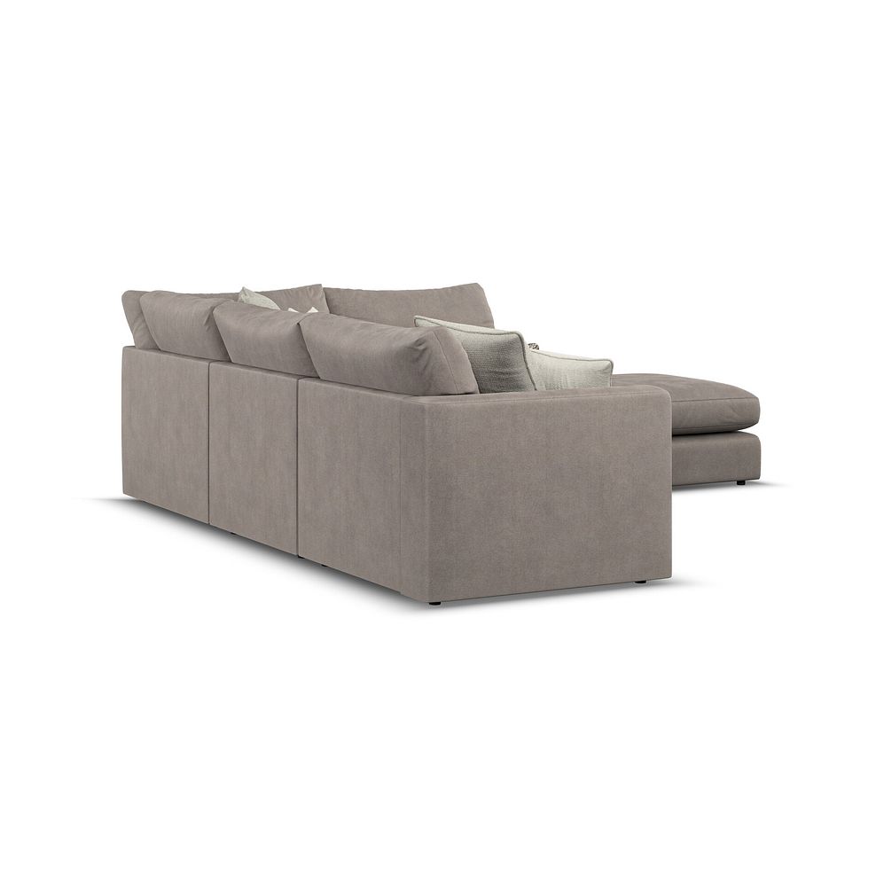 Elston Modular 4 Seat Left Hand Open End Corner Sofa in  in Penny Clay Fabric - Group 4 FOOT 3