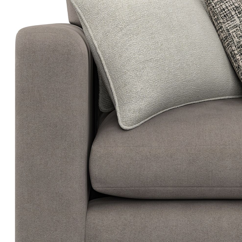 Elston Modular 4 Seat Left Hand Open End Corner Sofa in  in Penny Clay Fabric - Group 4 FOOT 5