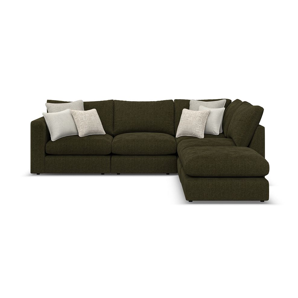 Elston Modular 4 Seat Left Hand Open End Corner Sofa in  in Penny Forest Fabric - Group 4 FOOT 6