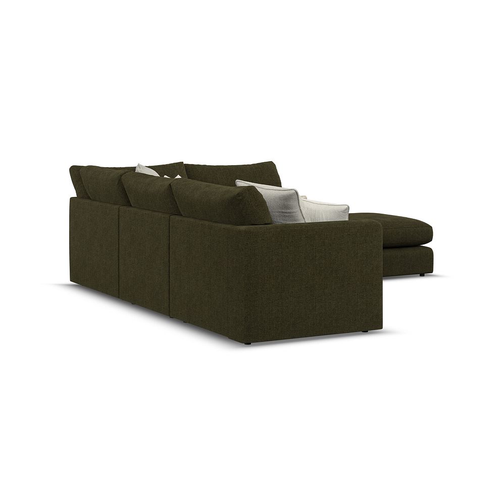 Elston Modular 4 Seat Left Hand Open End Corner Sofa in  in Penny Forest Fabric - Group 4 FOOT 7