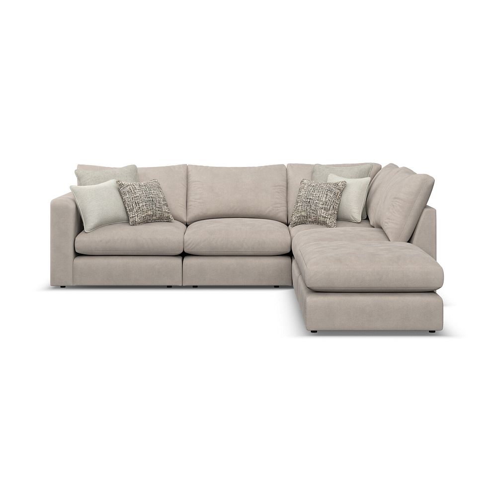 Elston Modular 4 Seat Left Hand Open End Corner Sofa in  in Penny Mid Grey Fabric - Group 4 FOOT 2