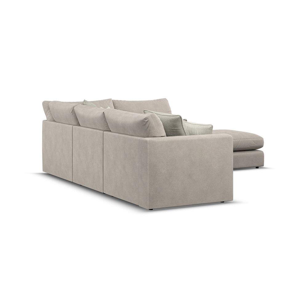 Elston Modular 4 Seat Left Hand Open End Corner Sofa in  in Penny Mid Grey Fabric - Group 4 FOOT 3
