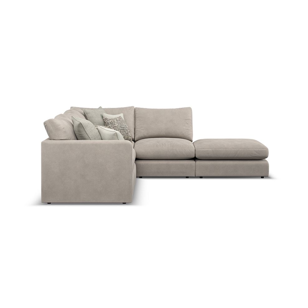 Elston Modular 4 Seat Left Hand Open End Corner Sofa in  in Penny Mid Grey Fabric - Group 4 FOOT 4