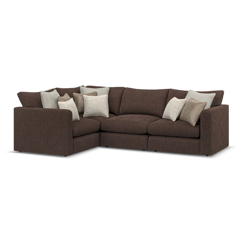 Elston 4 Seat Modular Right Hand Corner Sofa in Penny Cacao Fabric - Group 2 1
