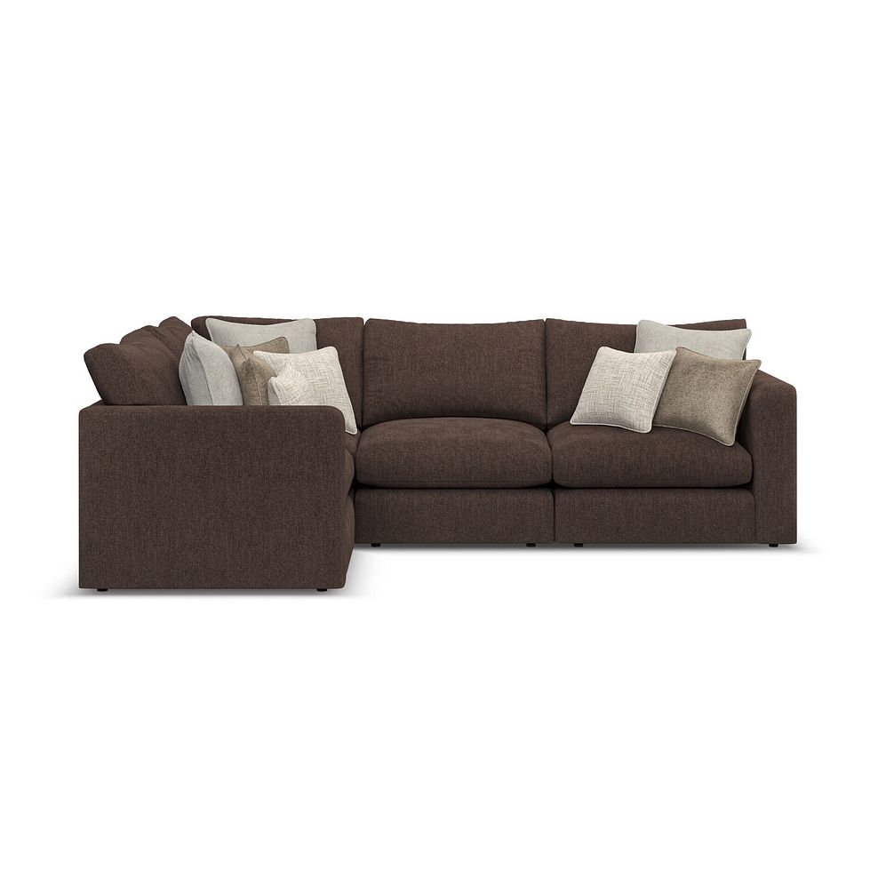 Elston 4 Seat Modular Right Hand Corner Sofa in Penny Cacao Fabric - Group 2 2